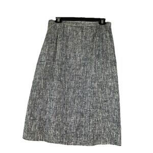 Vintage Peabody House Linen Blend Blue Tweed Pencil Skirt Lined Academia Retro 8